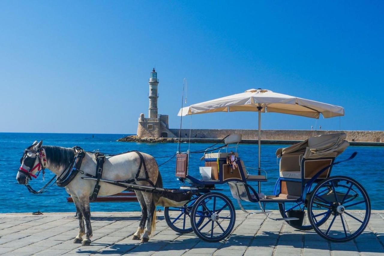 Antigone'S Lux Home 10Mins Walk To Beach, Old Town, City 하니아 외부 사진